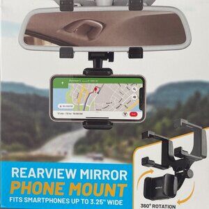 Merkury Car Rearview Mirror Phone Mount